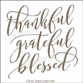 3707 - Thankful Grateful Blessed - The Stencilsmith