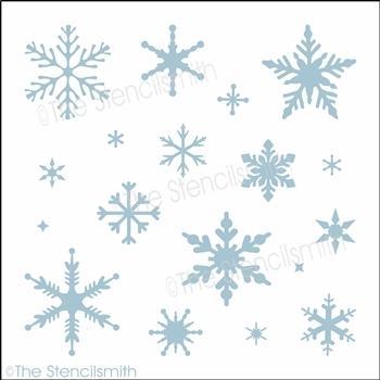 3842 - Snowflakes - The Stencilsmith
