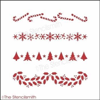 3862 - Christmas Decorative Borders - The Stencilsmith