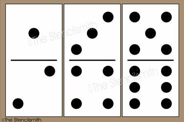 3888 - Dominoes (3 piece set) - The Stencilsmith
