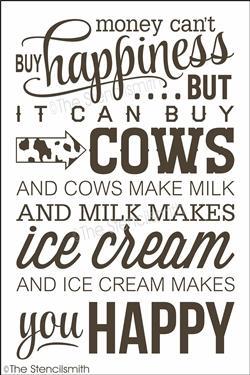 3936 - Money can't buy happiness ... Ice Cream - The Stencilsmith