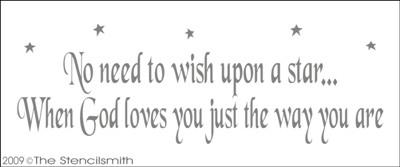 No need to wish upon a star, when God loves you - The Stencilsmith