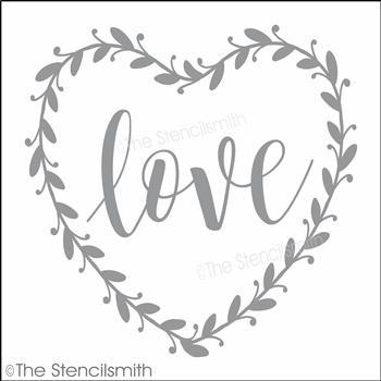 3973 - love heart wreath - The Stencilsmith