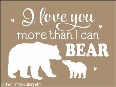 3975 - I love you more than I can BEAR - The Stencilsmith