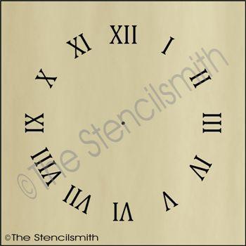 1877 - Roman Numeral Clock Face - The Stencilsmith
