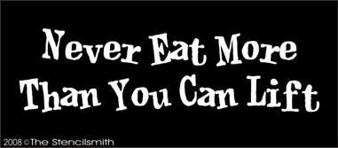 411 - Never Eat More Than You Can Lift - The Stencilsmith