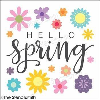 4128 - HELLO spring - The Stencilsmith