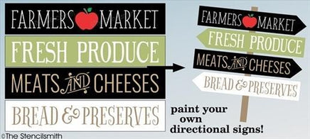 4268 - Farmers Market Directional Stencils - The Stencilsmith