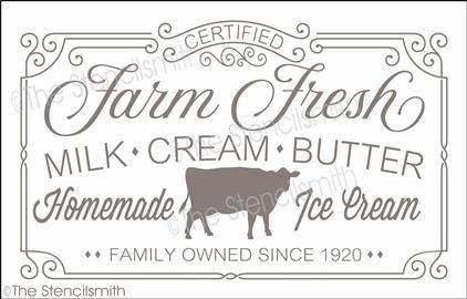 4390 - certified farm fresh milk - The Stencilsmith