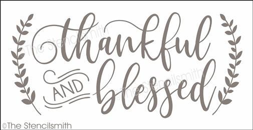 4498 - thankful and blessed - The Stencilsmith