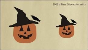 44 - pumpkin witch - The Stencilsmith