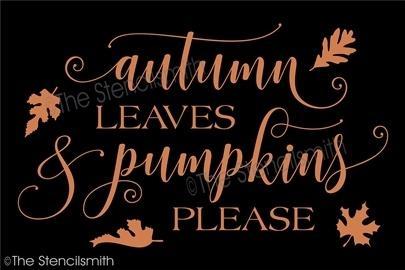 4507 - autumn leaves and pumpkins please - The Stencilsmith