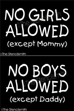 4602 - No Girls / Boys Allowed - The Stencilsmith