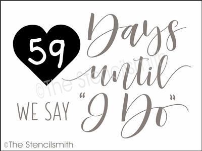4830 - Days until we say I DO - The Stencilsmith
