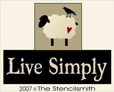 4873 - Live Simply - BLOCK Stencil - The Stencilsmith