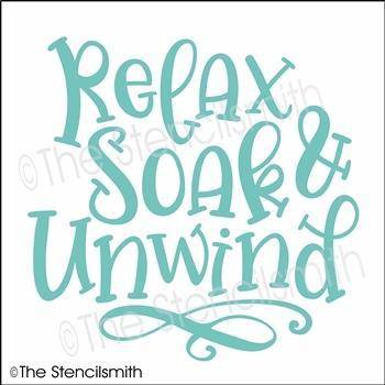 4941 - relax soak & unwind - The Stencilsmith