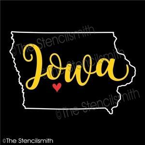 5053 - Iowa (state outline) - The Stencilsmith