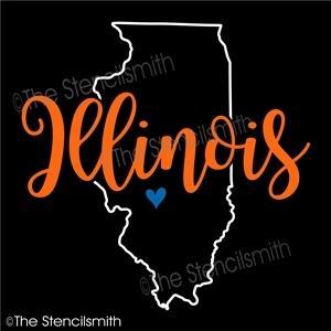 5054 - Illinois (state outline) - The Stencilsmith
