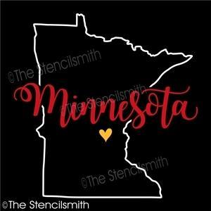 5055 - Minnesota (state outline) - The Stencilsmith