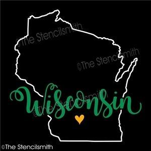 5066 - Wisconsin (state outline) - The Stencilsmith