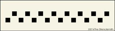 Checkered Border - A (1/2 squares) - The Stencilsmith