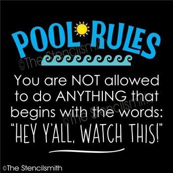 5139 - Pool Rules - The Stencilsmith