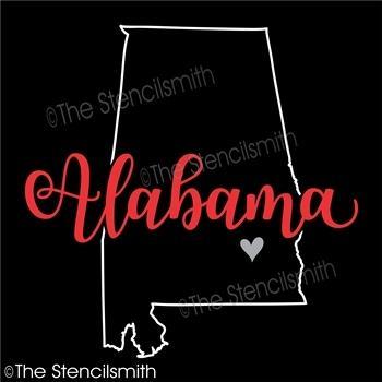 5211 - Alabama (state outline) - The Stencilsmith