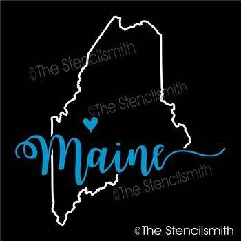5216 - Maine (state outline) - The Stencilsmith