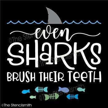 5301 - Even sharks brush their teeth - The Stencilsmith