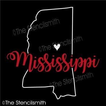 5302 - Mississippi (state outline) - The Stencilsmith