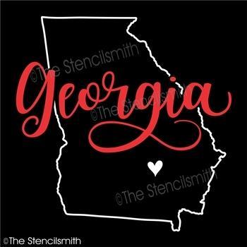 5330 -  Georgia (state outline) - The Stencilsmith
