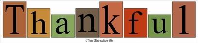 5373 - THANKFUL (letter blocks) - The Stencilsmith