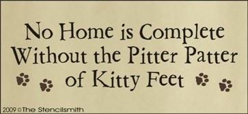 538 - No home complete ... Kitty Feet - The Stencilsmith