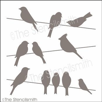 5449 - birds on a wire - The Stencilsmith