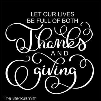 5452 - Let our lives be full of - The Stencilsmith