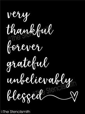 5485 - very thankful forever grateful - The Stencilsmith