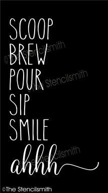 5527 - Scoop Brew Pour Sip - The Stencilsmith