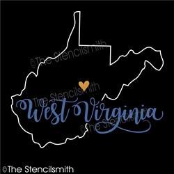 5543 - West Virginia (state outline) - The Stencilsmith