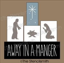 5562 - away in a manger (set) - The Stencilsmith
