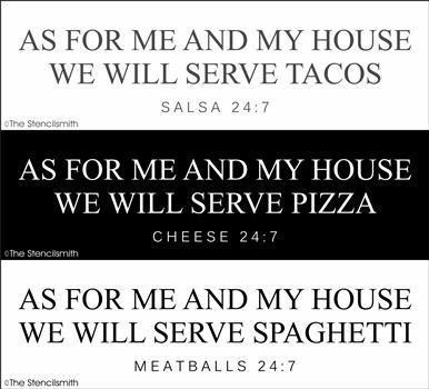 5584 - As for me and my house tacos / pizza - The Stencilsmith