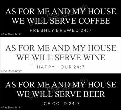 5586 - As for me and my house coffee / wine / beer - The Stencilsmith
