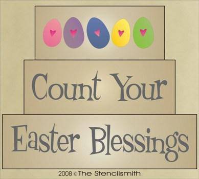 563 - Count Your Easter Blessings - block set - The Stencilsmith