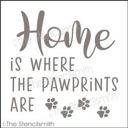 5657 - home is where the paw prints are - The Stencilsmith