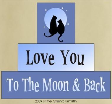566 - Love You To The Moon Back - block set - The Stencilsmith