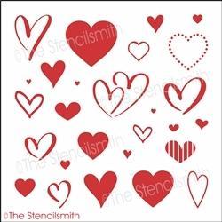 5697 - Hearts - The Stencilsmith