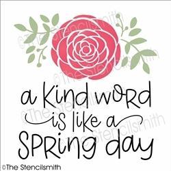 5729 - a kind word is like a spring day - The Stencilsmith