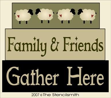 572 - Family & Friends Gather Here - BLOCKS - The Stencilsmith