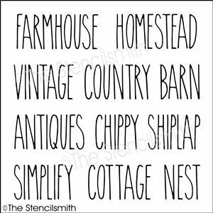 5860 - Farmhouse words - The Stencilsmith