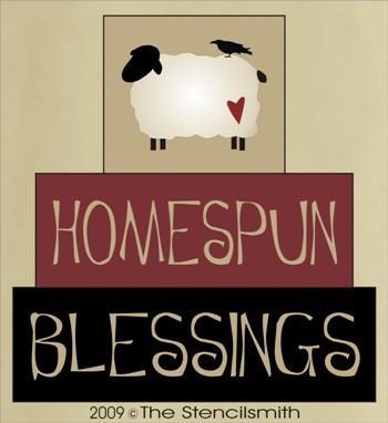 589 - Homespun Blessings - block set - The Stencilsmith