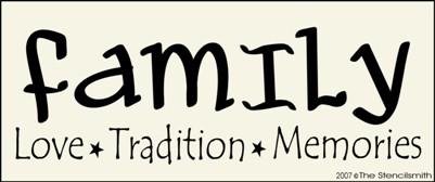 FAMILY - Love Tradition Memories - The Stencilsmith